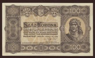 1923. 100K "Magyar Pénzjegy..." T:I
