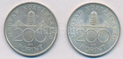 1993. 200Ft Ag "MNB" (2x) T:2