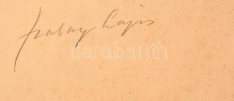 Szalay Lajos (1909-1995): Találkozás. Szitanyomat, papír, jelzett, 34×41 cm