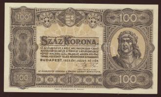 1923. 100K "Magyar Pénzjegy..." T:I