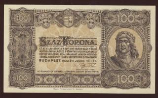 1923. 100K "Magyar Pénzjegy..." T:I