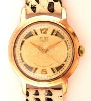 Glasshütte mechanikus karóra, bőr szíjjal, működő, jó állapotban / VIntage Glashütte watch. Works we...