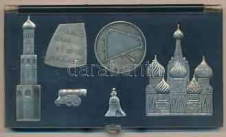 Szovjetunió DN 6db-os moszkvai szuvenír emlékplakett tétel plasztiktokban T:1- Soviet Union ND 6pcs of souvenir plaques from Moscow in plastic case C:AU