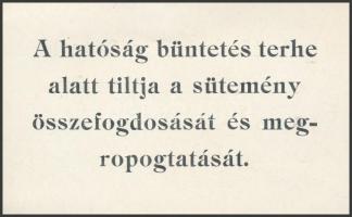 Pékségben kihelyezett felhívás: A hatóság büntetés terhe alatt tiltja a sütemény összefogdosását és megropogtatását. 9×15 cm