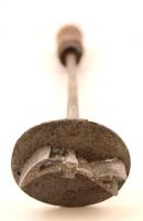 Antik billog (jelégető) Inkey? család, fém-fa markolattal, h:46 cm