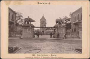 cca 1890 Budapest, Közvágóhíd, Lichtdruck und Verlag von L. Rachwalsky. Keményhátú fotó, hátoldalán ragasztónyomok 11x16 cm