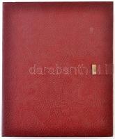 Használt könyv formájú éremtálca tartó, két tálcával, a gerincen "História - XX. század" f...