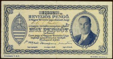 1930. reviziós pengő arcképes  variáns T:III