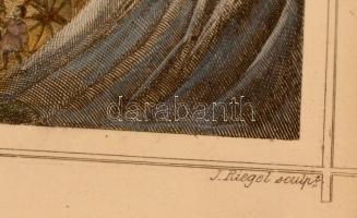 cca 1864 Ludwig Rohbock (1820-1883) - J. Riegel: Szegedin-Szeged. A képen vasúti híddal. Papír, szín...