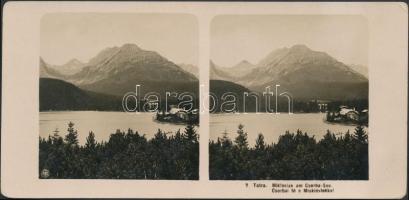 cca 1915 Tátra Csorba-tó, Miklós-lak. Sztereófotó 9×18 cm