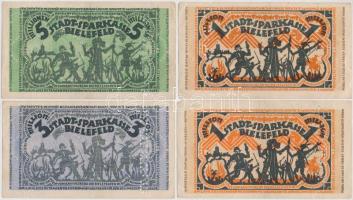 Németország / Weimari Köztársaság / Bielefeld 1923. 7db szükségpénz, perforáltak T:II,III Germany / Weimar Republic / Bielefeld 1923. 7pcs of necessity notes, all perforated C:XF,F