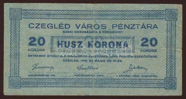 1919. Cegléd 20K T:II/II-