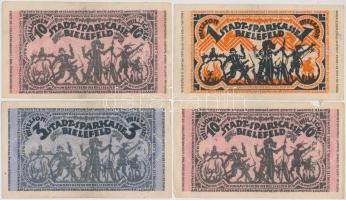 Németország / Weimari Köztársaság / Bielefeld 1923. 7db szükségpénz, perforáltak T:II,III Germany / Weimar Republic / Bielefeld 1923. 7pcs of necessity notes, all perforated C:XF,F