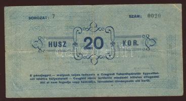 1919. Cegléd 20K T:II/II-