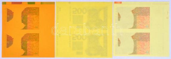 Horvátország ~1993. 5K előlapi színpróba + 50K előlapi színpróba + 200K elő- és hátlapi színpróba + ...