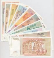 Jugoszlávia 1993. 5000D-500.000.000.000D inflációs sorozat (20x) T:I,I-
Yugoslavia 1993. 5000 Dinar...