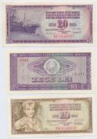 Vegyes: Olaszország. 1977. 1000L + 1976. 500L + 1982. 1000L + Jugoszlávia 1978. 10D + 1981. 20D + Le...