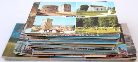 179 db MODERN megíratlan magyar és külföldi városképes lap, képeslap és leporelló füzetekkel / 179 m...