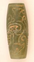 Marokkő tibeti jáde kőből, feliratokkal / Handle stone from tibet jade gem with inscriptions 55 mm