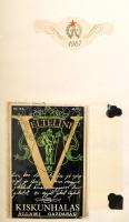 116 darabos borcímke gyűjtemény, benne sok 1960 környékéről. Albumban / Collection of 116 wine-label...
