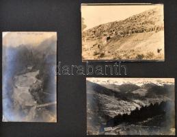 cca 1916 Magyar katonák az olasz fronton. Képes front napló, nagyrészt aláírt képekkel. Sok városkép...