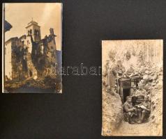 cca 1916 Magyar katonák az olasz fronton. Képes front napló, nagyrészt aláírt képekkel. Sok városkép...