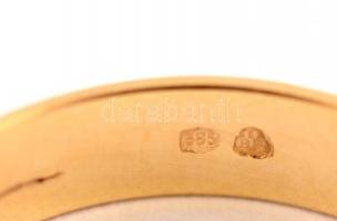 Díszített arany gyűrű, 14K. jelzett / 14C gold ring with pattern 2,7 g