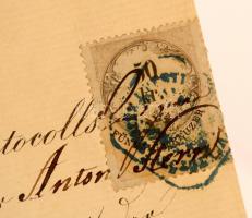 1860 Budapest, igazoló okmány esküvői szertartás elvégzéséről, okmánybélyeggel, Meisel főrabbi aláír...