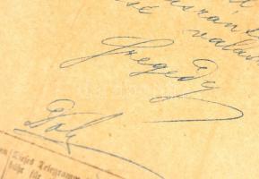 1871 Távirat Ballagi Mór (1815-1891) teológus, nyelvész, szerkesztőnek (Protestáns Egyházi és Iskola...