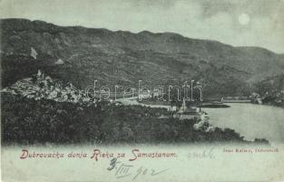 Rijeka Dubrovacka, Látkép kolostorral / general view, monastery (EK)