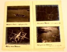 cca 1910 Tengeri repülő állomások, támaszpontok Dalmáciában és Olaszországban, 26 db légifotó papírf...