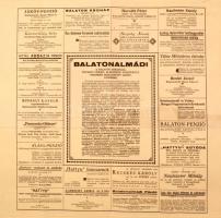 1928 Balatonalmádi és környéke. Magyar fürdőtérképek 4. Tervezte és kiadja a M. kir. Állami Térképés...