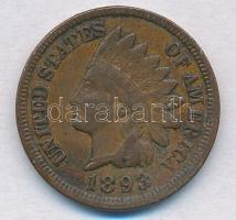 Amerikai Egyesült Államok 1893. 1c Br Indián fej T:2 USA 1893. 1 Cent Br Indian head C:XF Krause KM#90a