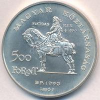 1990. 500Ft Ag "Mátyás király / Beatrix" T:BU 
Adamo EM113