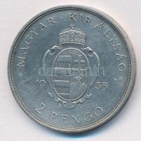 1935. 2P Ag "Pázmány" T:1-,2 
Adamo P7.1