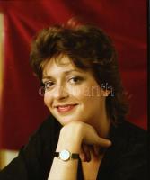 cca 1974 Hernádi Judit színésznőről készült 4 db szabadon felhasználható negatív, 6x7 cm