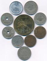 10db-os vegyes külföldi fémpénz tétel érdekesebb darabokkal, közte Bulgária, Hollandia, Mongólia, Románia T:2,2- 10pcs of various metal coins with some interesting pieces, including Bulgaria, Netherlands, Mongolia, Romania C:XF,VF