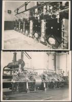 cca 1925 Budapest, Röck István Gépgyára, 13 db vintage fotó és egy boríték a gyárból, 13x18 cm és 8x...