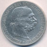 Auszria 1907. 5K Ag "Ferenc József" T:2,2- ph. Austria 1907. 5 Corona Ag "Franz Joseph" C:XF,VF edge error