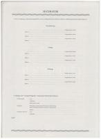 ~1990. "Első Danubius Közraktározási és Kereskedelmi Zrt. Közraktározási Jegy" kitöltetlen...