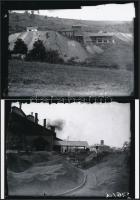 cca 1930 Kerny István (1879-1963) bánya riportja, a szerző hagyatékában levő 6 db üveglemez negatív ...
