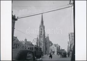 cca 1936 Budapest, Thököly út, korabeli felvételről készült mai nagyítás, 18x25 cm