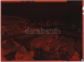 1972 Budapest, III. kerületi látképek, 4 db szabadon felhasználható nagyméretű negatív, 9x12 cm