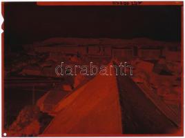 1972 Budapest, III. kerületi látképek, 4 db szabadon felhasználható nagyméretű negatív, 9x12 cm