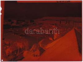 1972 Budapest, III. kerületi látképek, 4 db szabadon felhasználható nagyméretű negatív, 9x12 cm