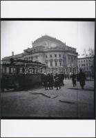 cca 1956. november, Budapest, Nemzeti Színház, korabeli felvételről készült mai nagyítás, 25x18 cm