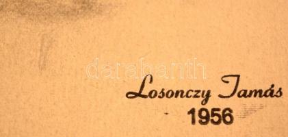 Losonczy jelzéssel: Vázlatok és portrék (5db). Ceruza, papír, 29×20 cm