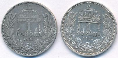 1895KB-1912KB 1K Ag "Ferenc József" (2x) T:2,2-