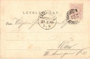 1899 Hódmezővásárhely, Gémeskút, ökrök, kiadja Grossmann Benő, floral (EK)