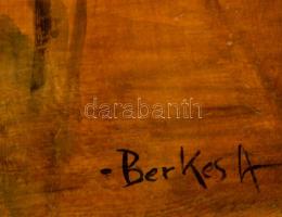 Berkes jelzéssel: Sugárút. Olaj, karton, szélei sérültek, 58×78 cm